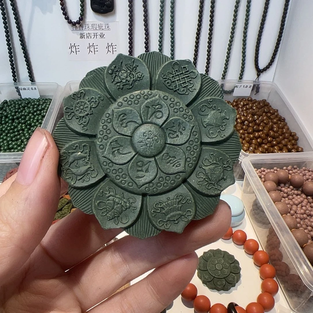 泥塑高定茉莉八宝牌牌