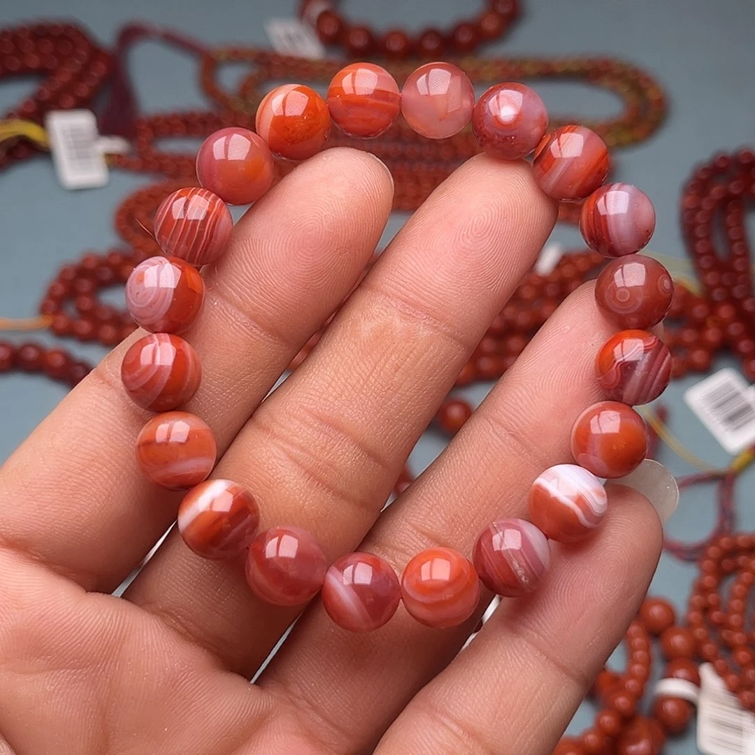 南红玛瑙未镶嵌手链天眼卡10