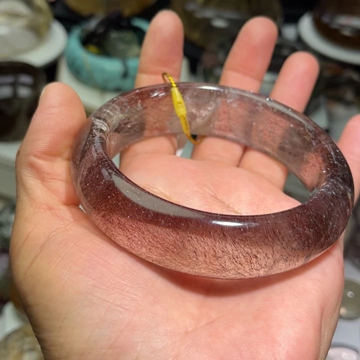 水晶手镯未镶嵌从**始天然超七手镯