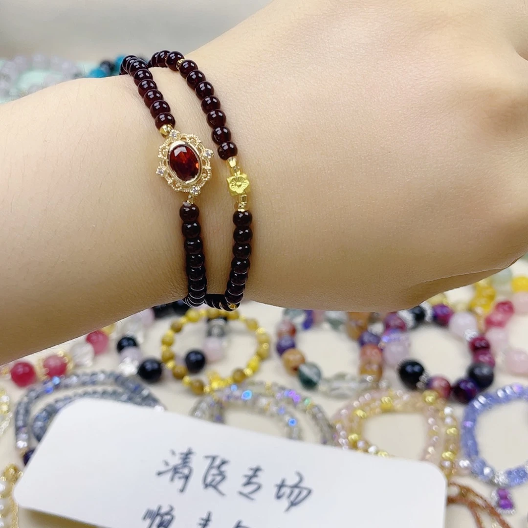 手饰针钠钙石银S925镀金镶嵌