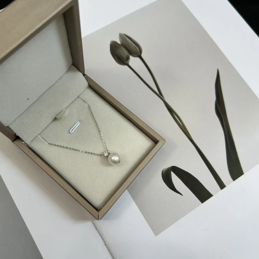 非金属仿珍珠吊坠  8-9轻奢高级感女气质百搭带钻珍珠锁骨链H7140