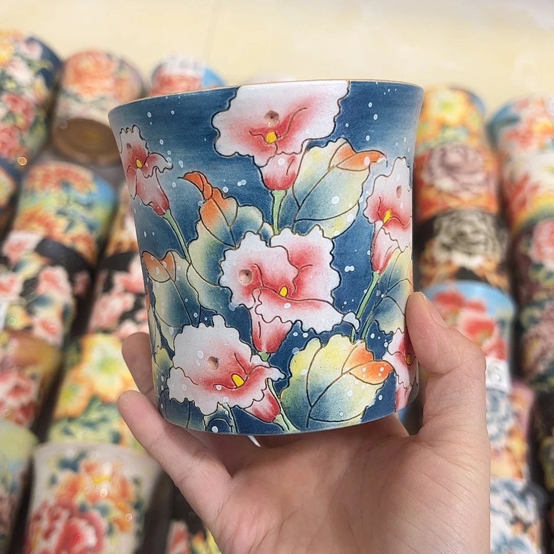景德镇炫彩手绘口10.5高10