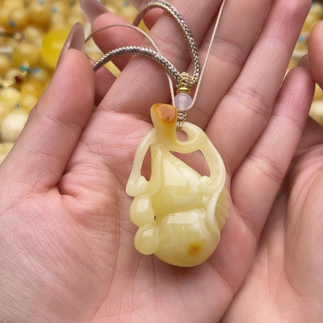 蜜蜡未镶嵌裸石蜜蜡葫芦梦