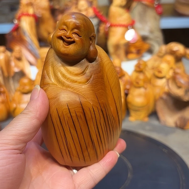 柏木太行崖柏弥勒佛