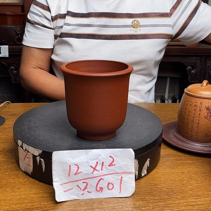 紫砂花盆货号一只G01