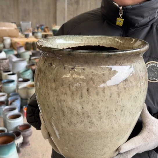 紫砂花盆高30口27————-