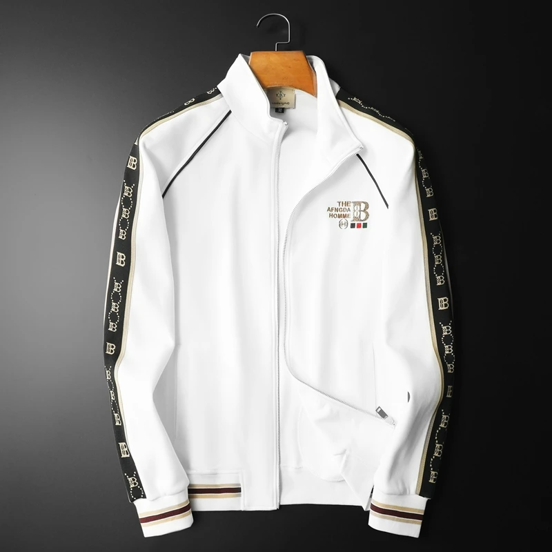 洛尼提日亚开衫卫衣男款修身春秋季欧洲站运动休闲高端夹克外套