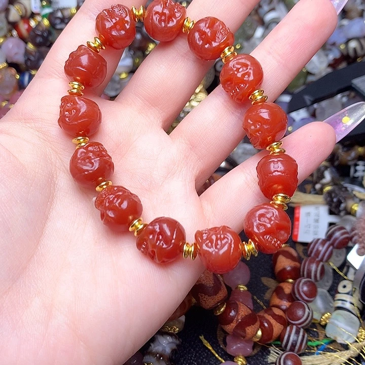 玛瑙/玉髓未镶嵌发一条