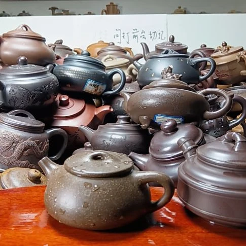 茶壶紫砂宜兴原矿紫玉金砂柴烧手工250CC紫砂壶