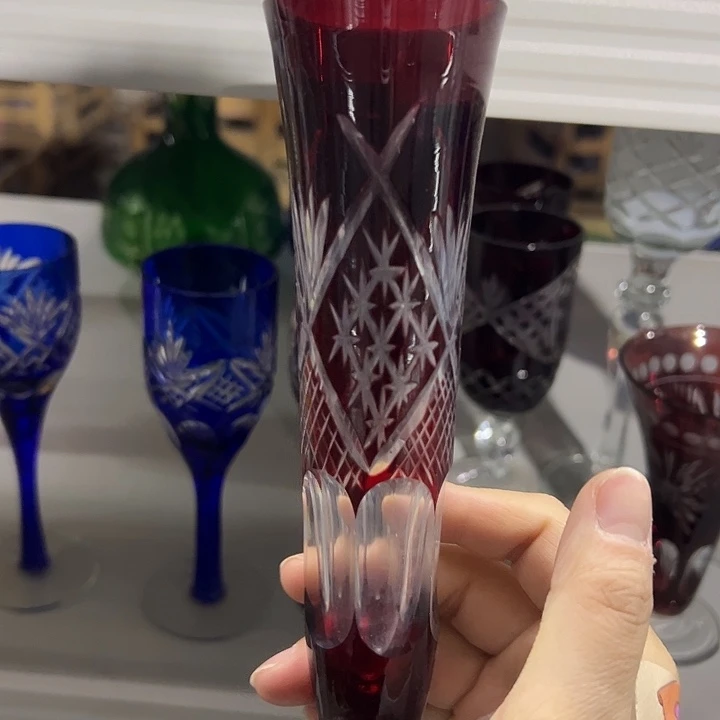 水晶玻璃平底款微瑕一个