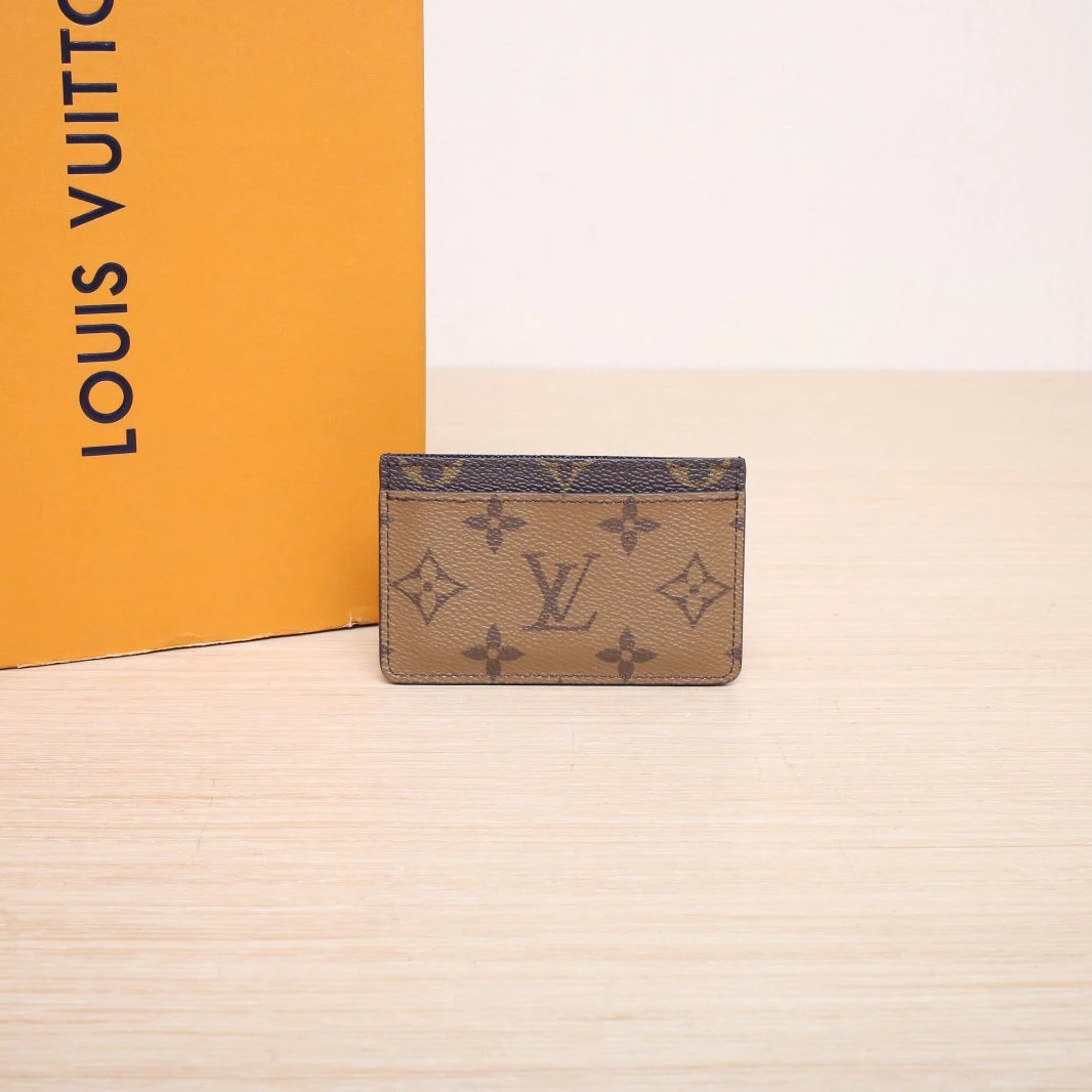 未使用 LouisVuitton/路易威登 小花6枫 老花 PVC 芯片 经典 卡包