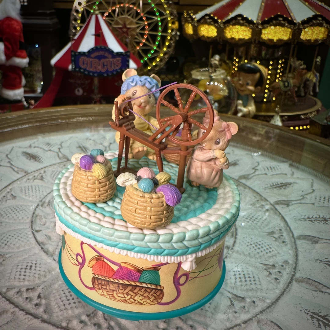 Enesco纺织车小老鼠小号八音盒|送朋友、家人