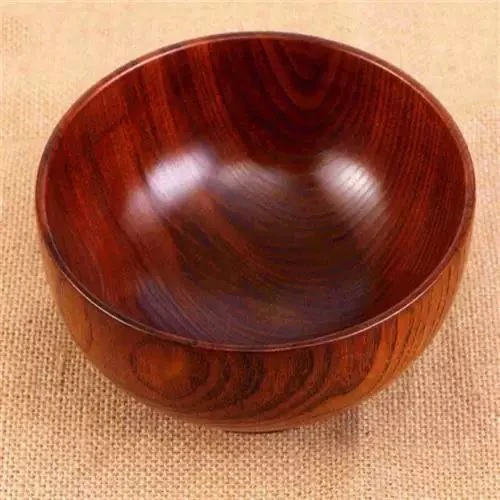 2019热卖品带勺子酸枣木碗成人儿童木质饭碗纯手工餐具套装酸