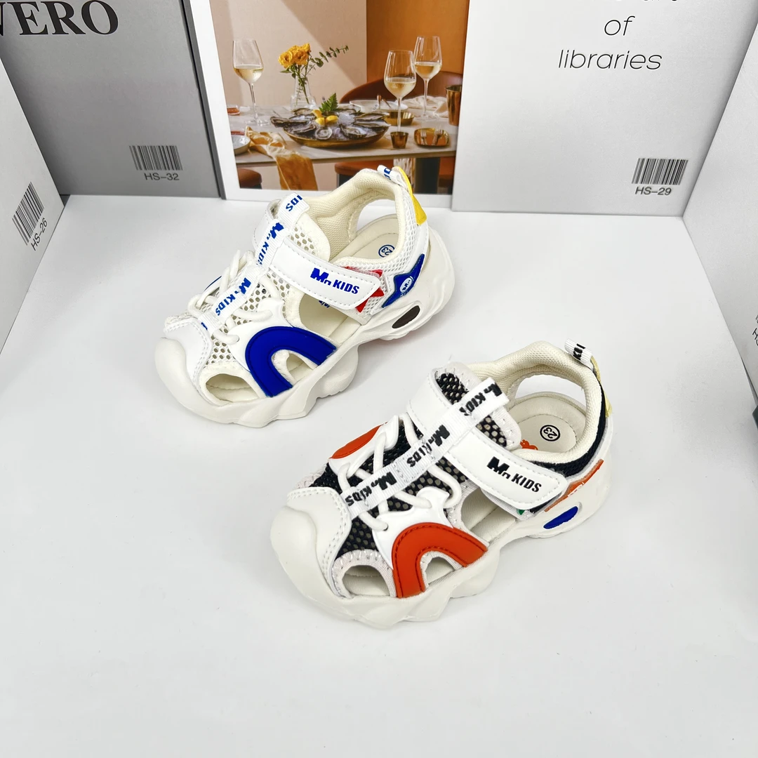 552~儿童夏季时尚透气软底舒适运动机能包头凉鞋 夏款童包男女童