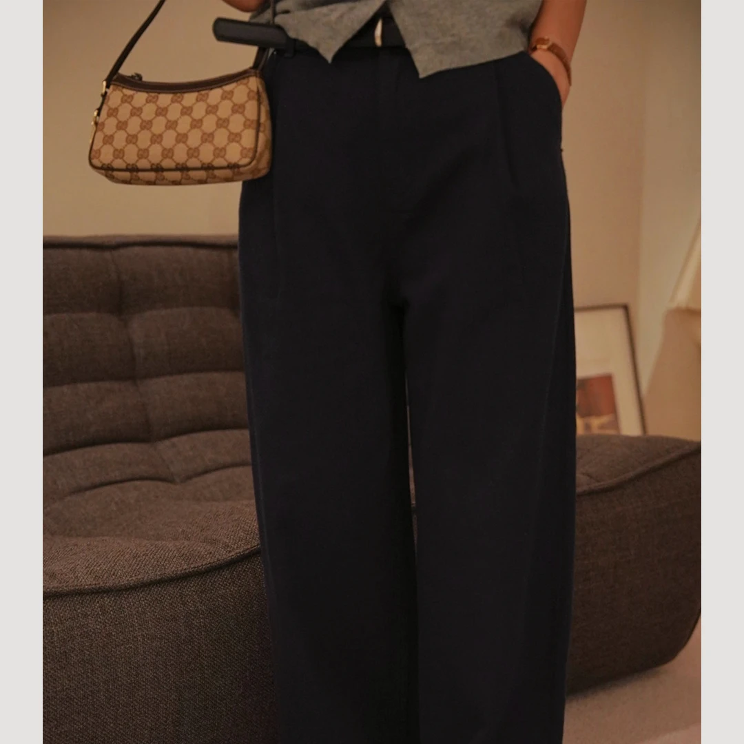 XIYE&W【藏蓝休闲裤】休闲色宽松休闲裤