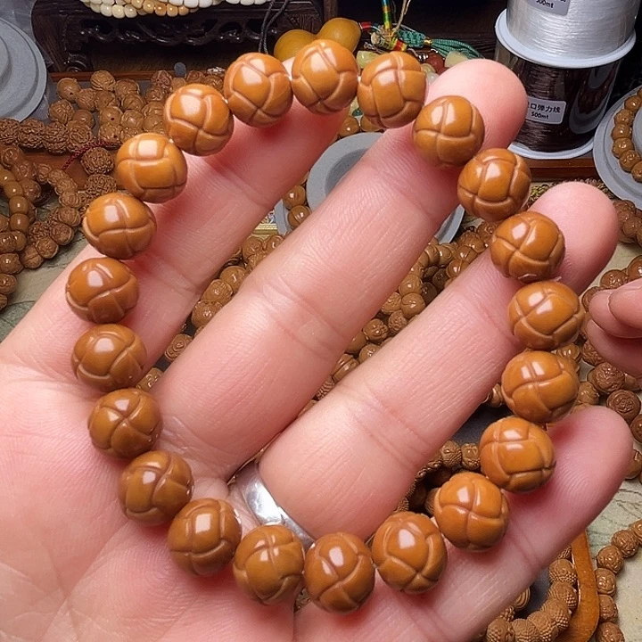 猴头核桃手串猴头雕刻精工小足球手串单圈