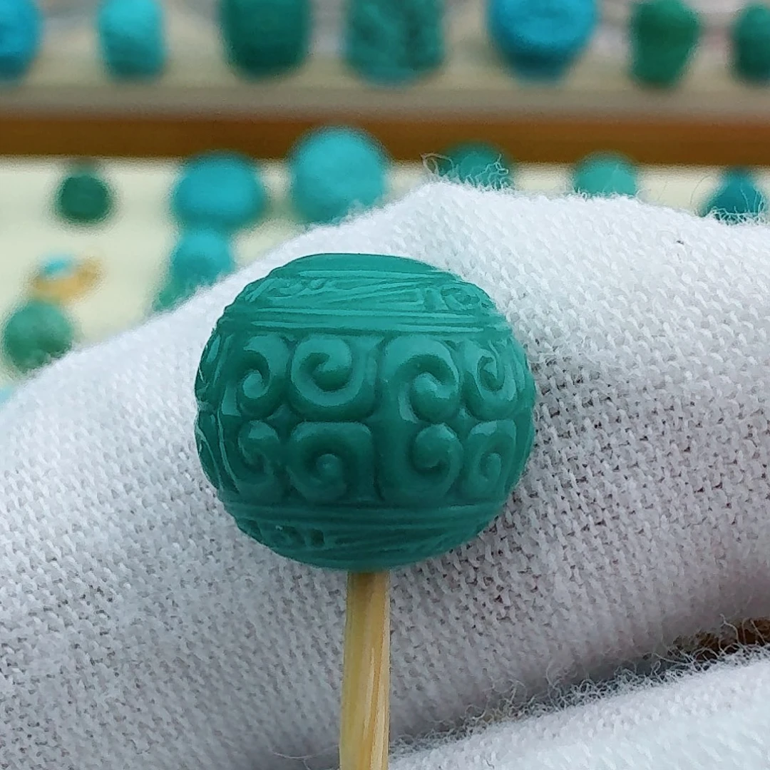 绿松石回纹圆珠10.8未镶嵌