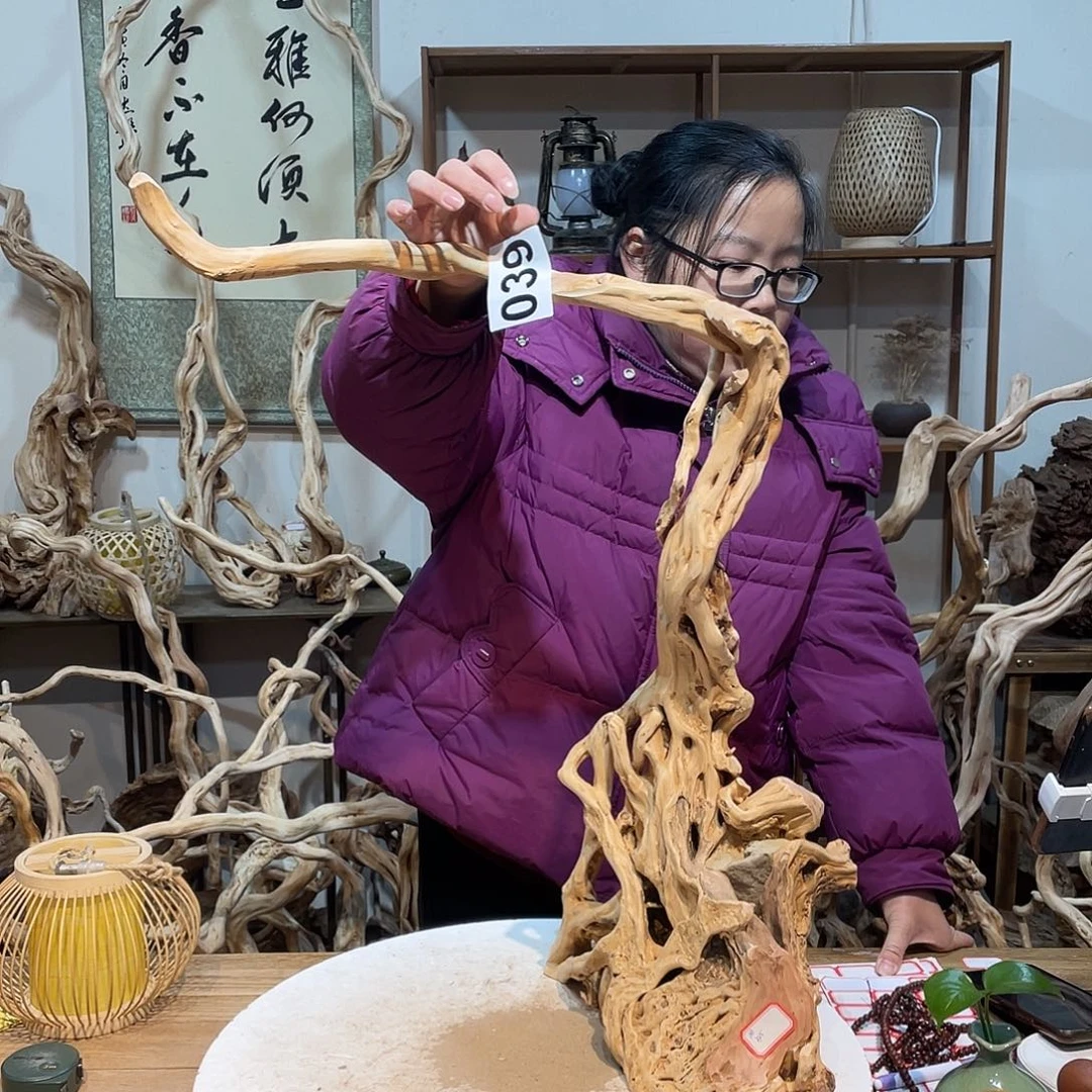 柏木才*杜鹃根根艺摆件