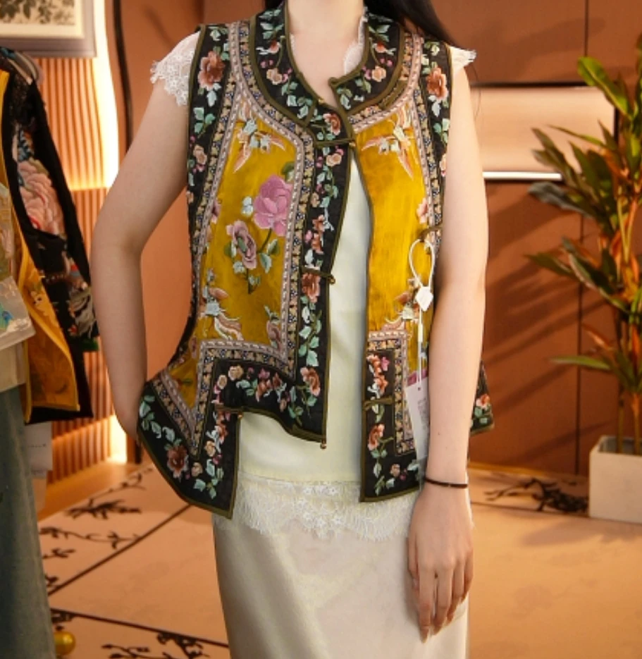 朱门贵人/新中式马甲国风女装精美重工刺绣上衣2025b3672—垚垚