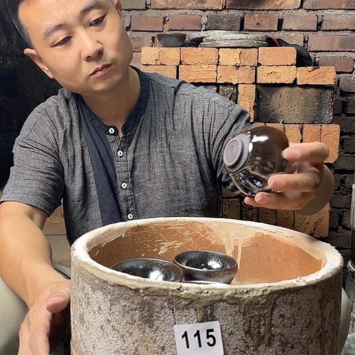松***阳摆件龙窑柴烧116号匣钵