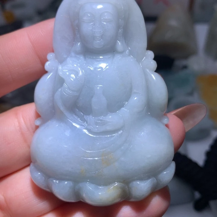 翡翠未镶嵌颈饰保真天然A货翡翠