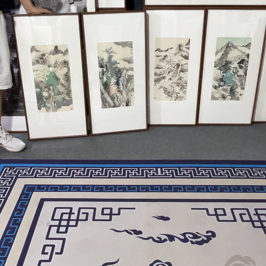 国画手绘画作品带框80/40