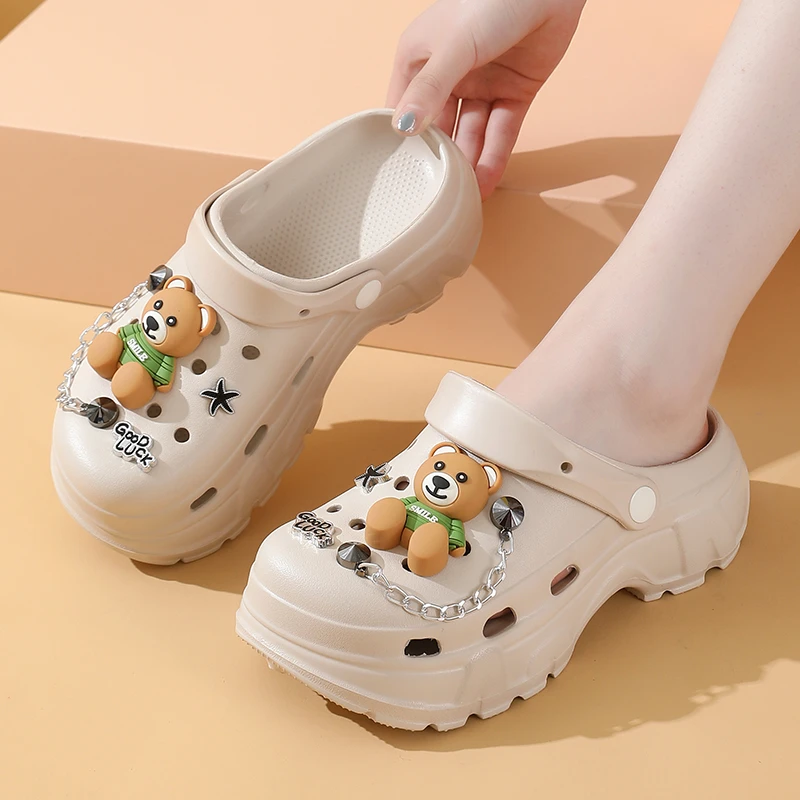 洞洞鞋女夏季外穿2025新款厚底eva凉鞋防滑室内外沙滩拖鞋男女