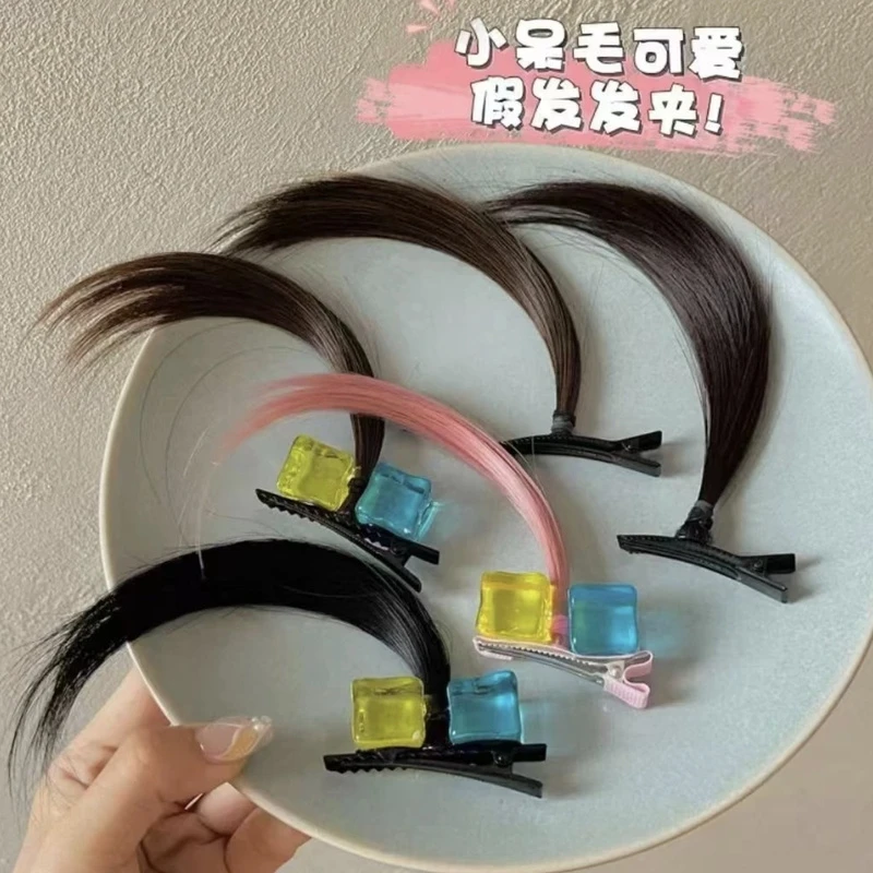 搞怪呆毛发夹动漫 cos 假发小辫子侧边鸭嘴夹子可爱甜妹顶夹发卡