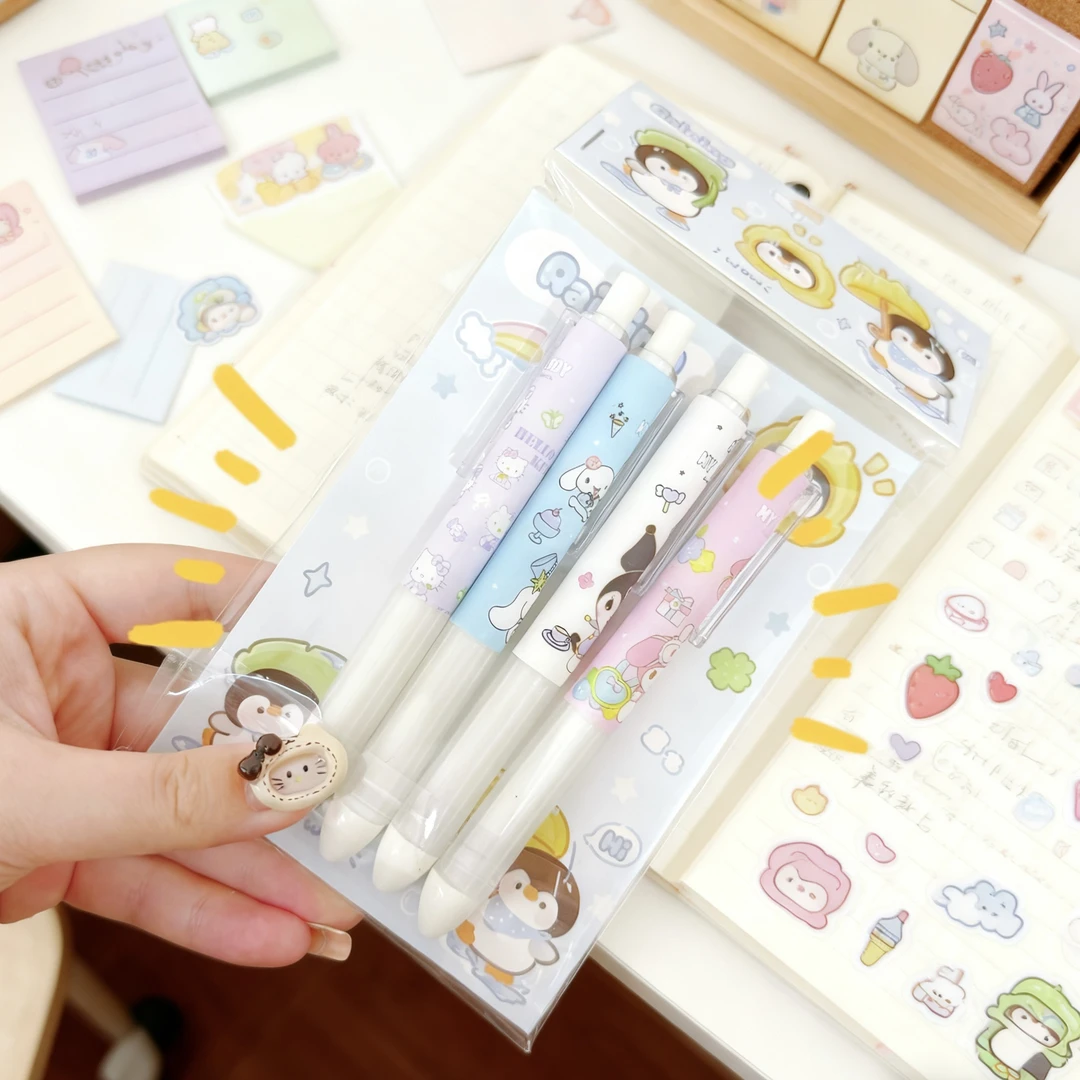 【笔笔个人单】三丽高颜值按动笔直液笔可爱卡通走珠速干0.5中性笔