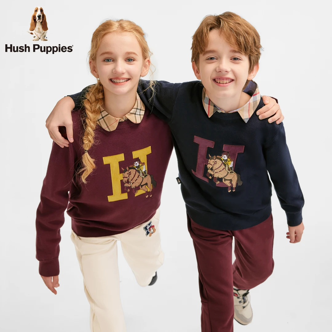 【小马术家圆领线衣】暇步士童装2025秋季新款儿童套头圆领线衣