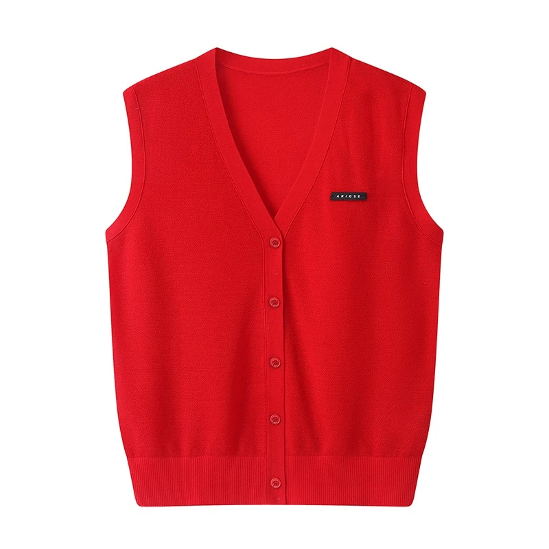 艾家2025春夏新品款针织开衫马甲外套上衣女8046