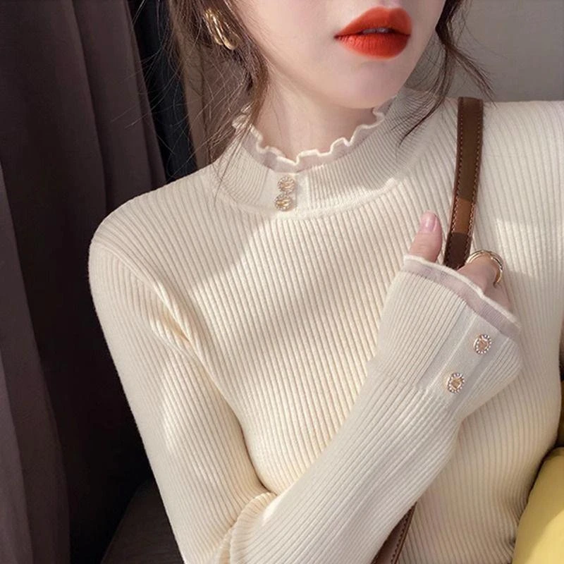 半高领打底衫女秋季高级感内搭时尚洋气上衣小衫2025新款