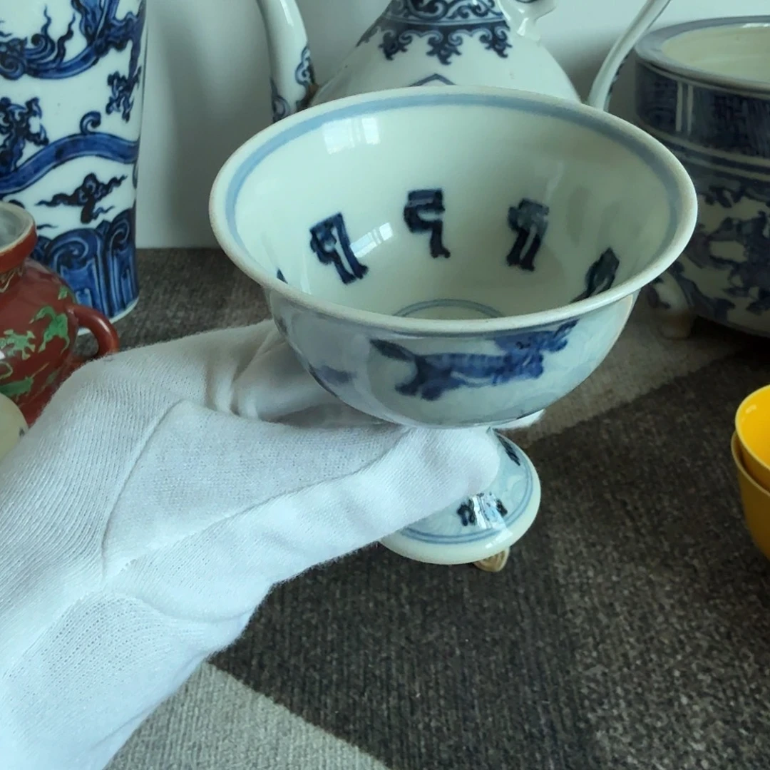 瑟***悲青花杯子一件完整完整