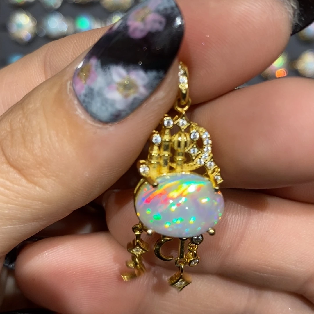 欧泊银S925镶嵌戒指