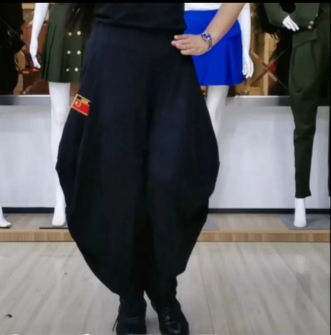 水兵舞高腰阔腿裤