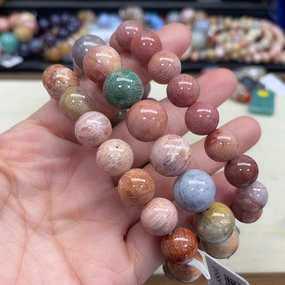 未镶嵌手串硅化珊瑚（珊瑚玉）万*睡220