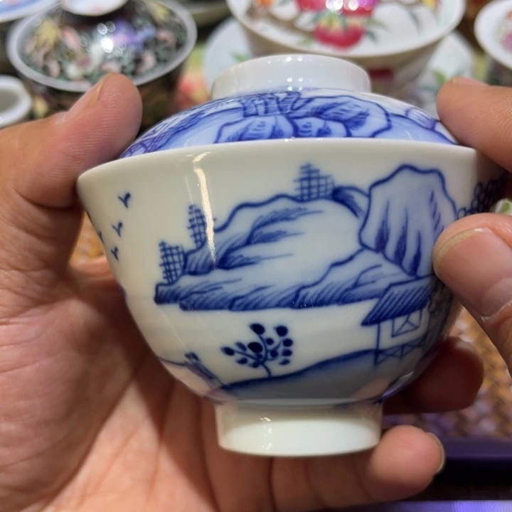 纯手绘精品盖碗杯