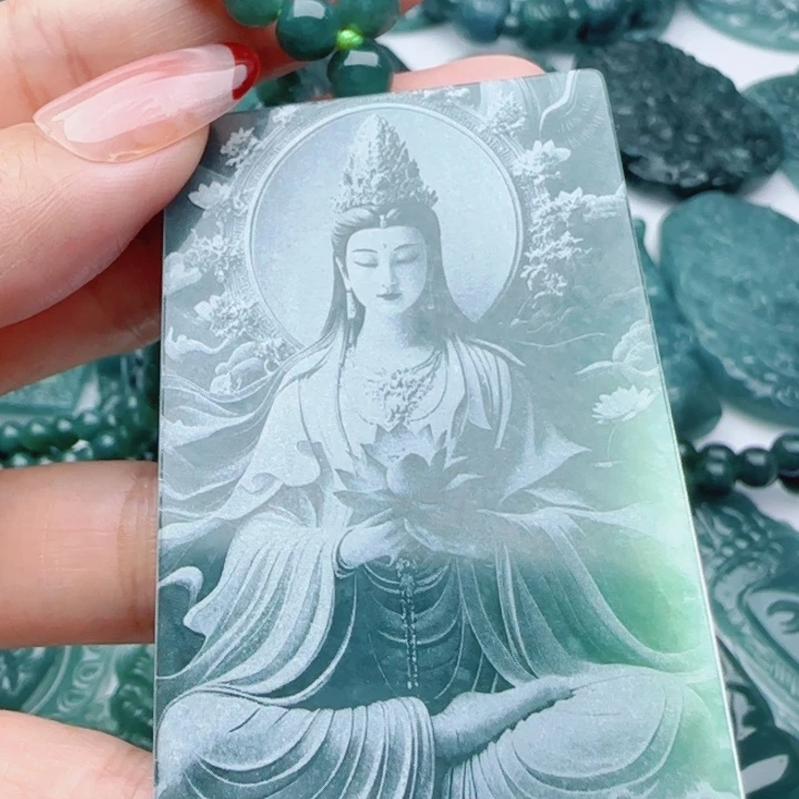 翡翠未镶嵌颈饰多样性发货天然A货翡翠