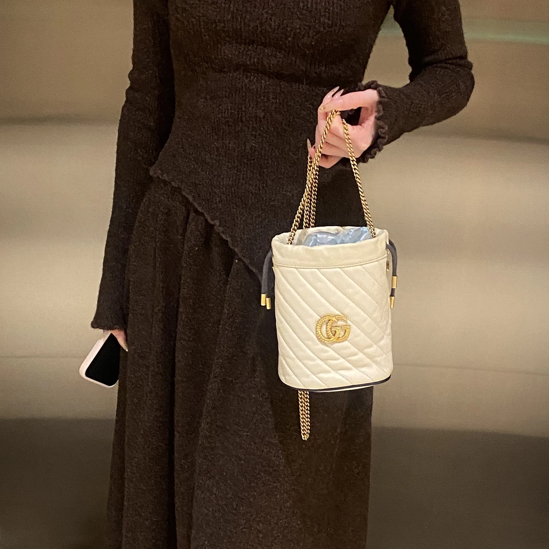 95新 GUCCI/古驰 gucci白金水桶链条包