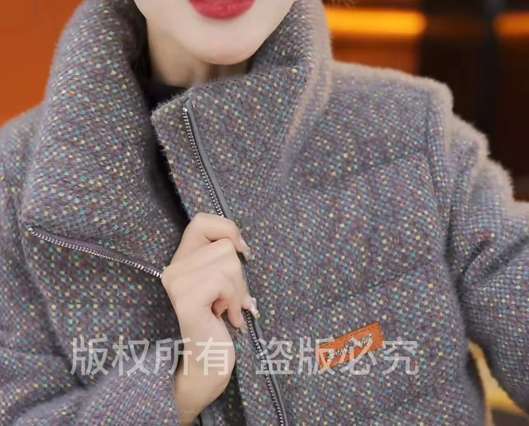 杭州原版正品2025冬季新款气质显瘦显白高端海盐灰羽绒服女