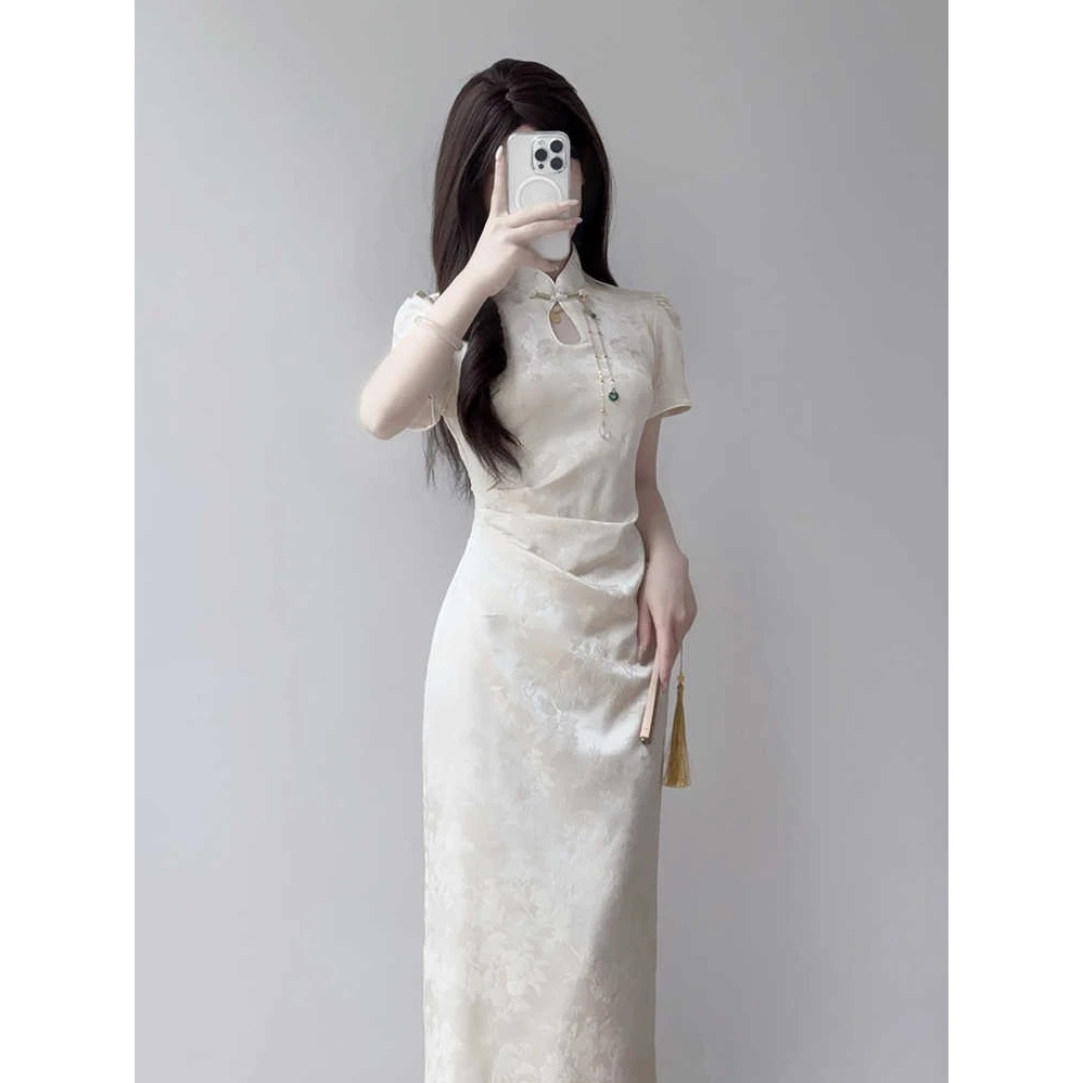 【C134】新中式新款2025夏简约日常改良版旗袍小个子可穿