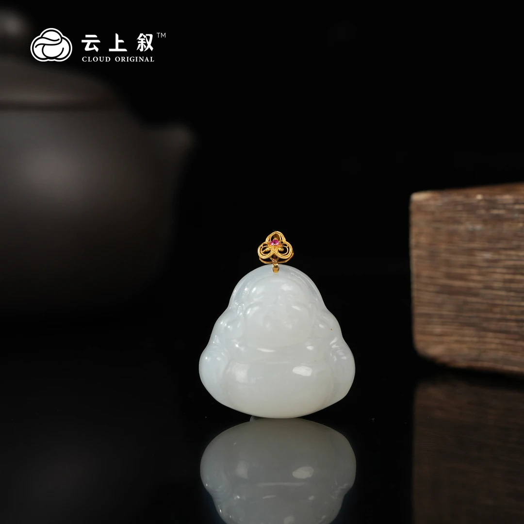 【云上叙】 21 QJD00200460 18K金镶嵌和田玉吊坠-多样性发其一