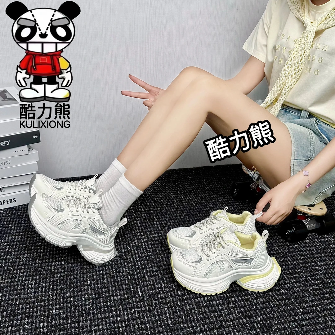 小怪兽 酷力熊2025秋季新款休闲鞋女网面透气百搭运动鞋61111