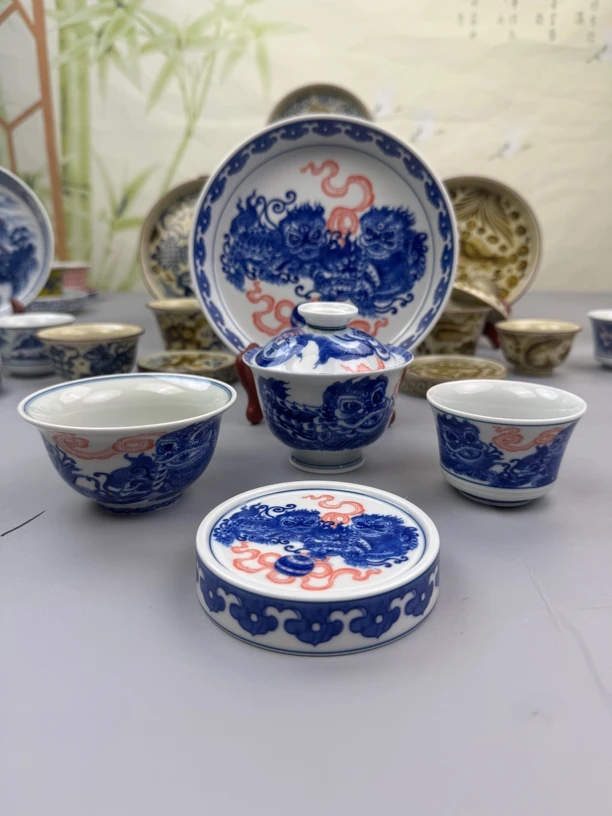 景德镇醒狮五件套