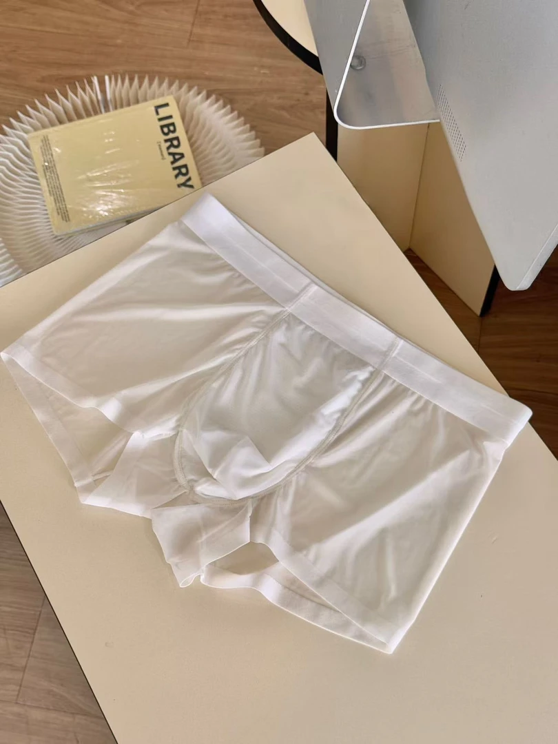 【总裁内裤】夏季凉感透明男士内裤无痕轻薄透气平角四角裤 9099