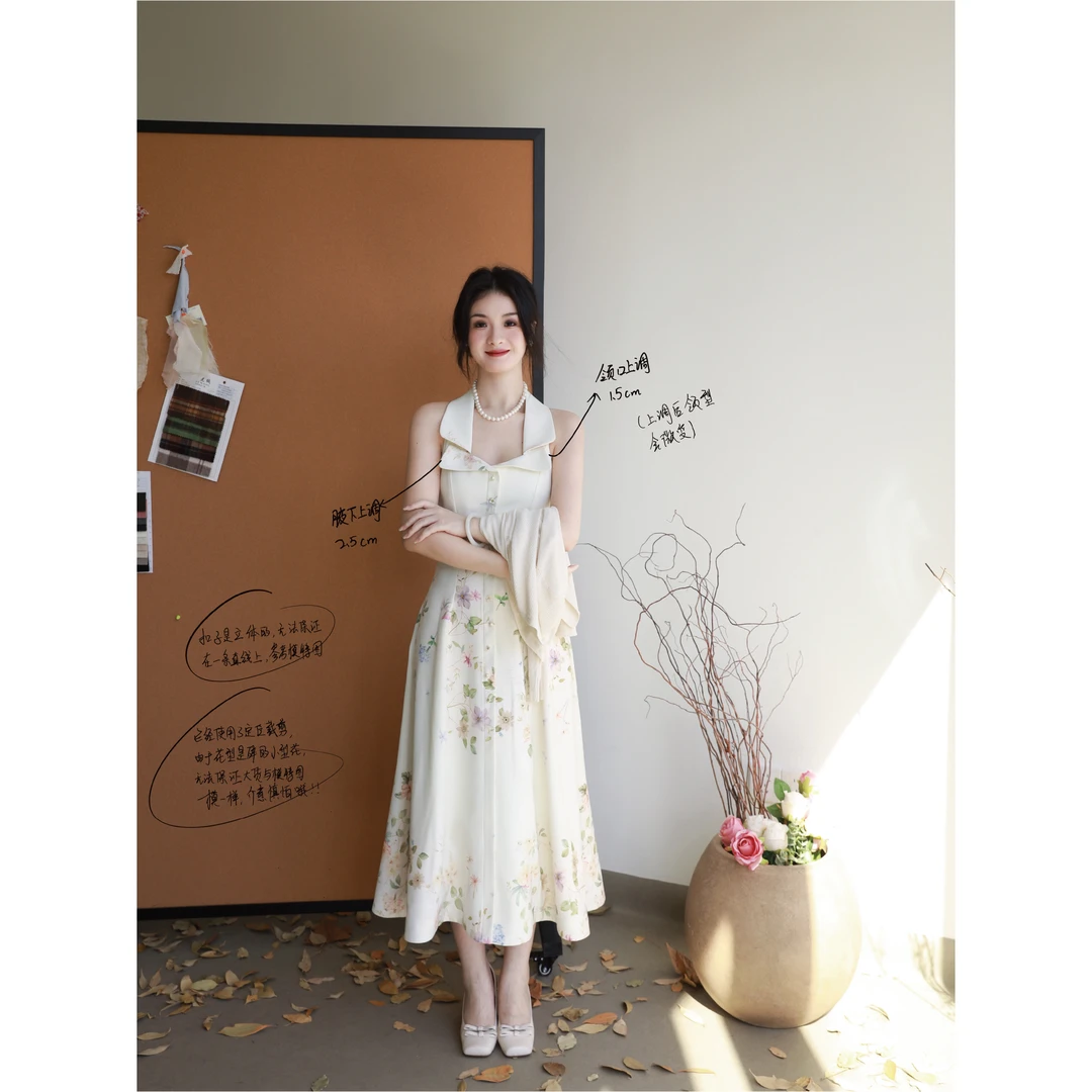 李不婉高知女主西装裙浪漫显瘦秋季连衣裙百搭初秋温柔优雅小白裙