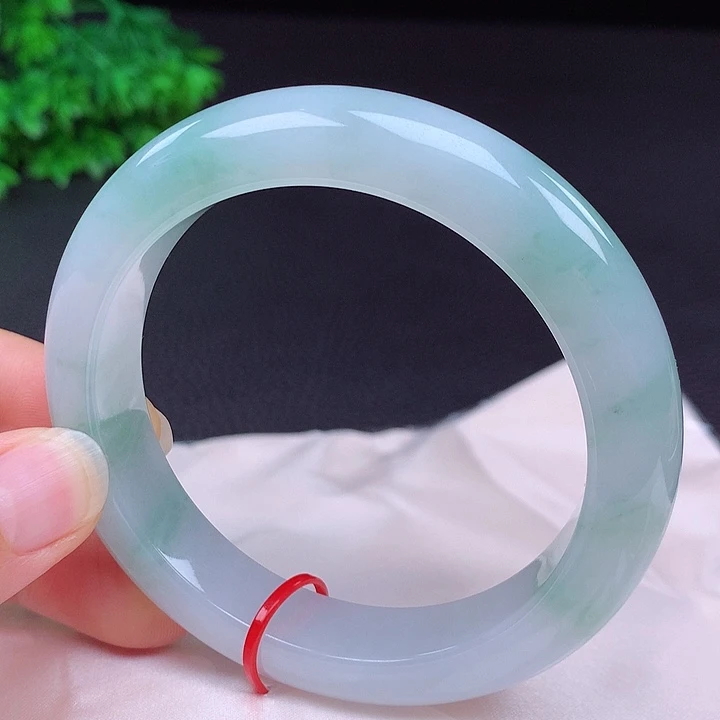 翡翠18K金镶嵌手镯60圈681901