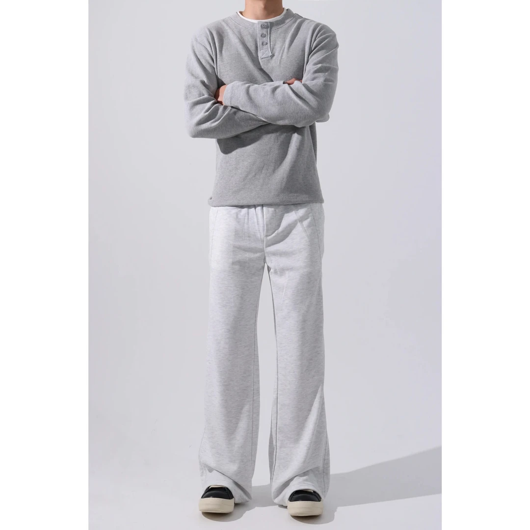 有裤夏款517三角裁片版型潮牌百搭灰色直筒垂感休闲卫裤