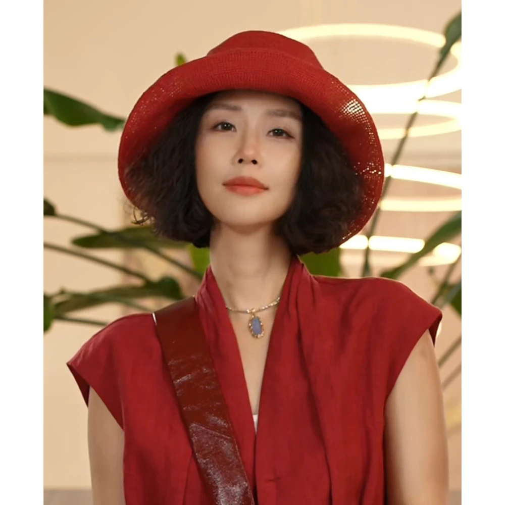 Y【叭哒不惑】纸草时髦太阳帽女遮阳帽潮流百搭