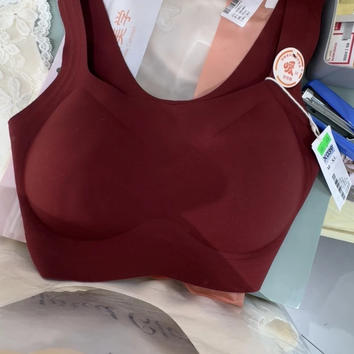 无痕美背红色L码